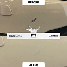 Before and after touch up repair 15
